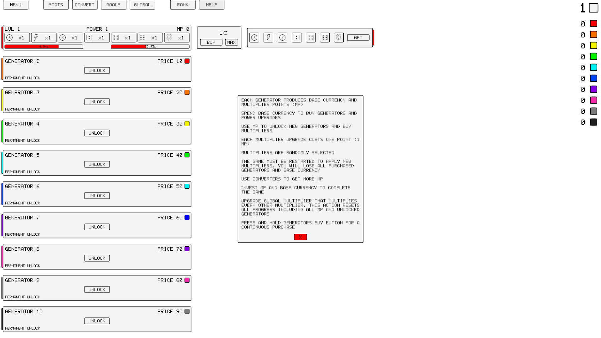 Idle: Multipliers