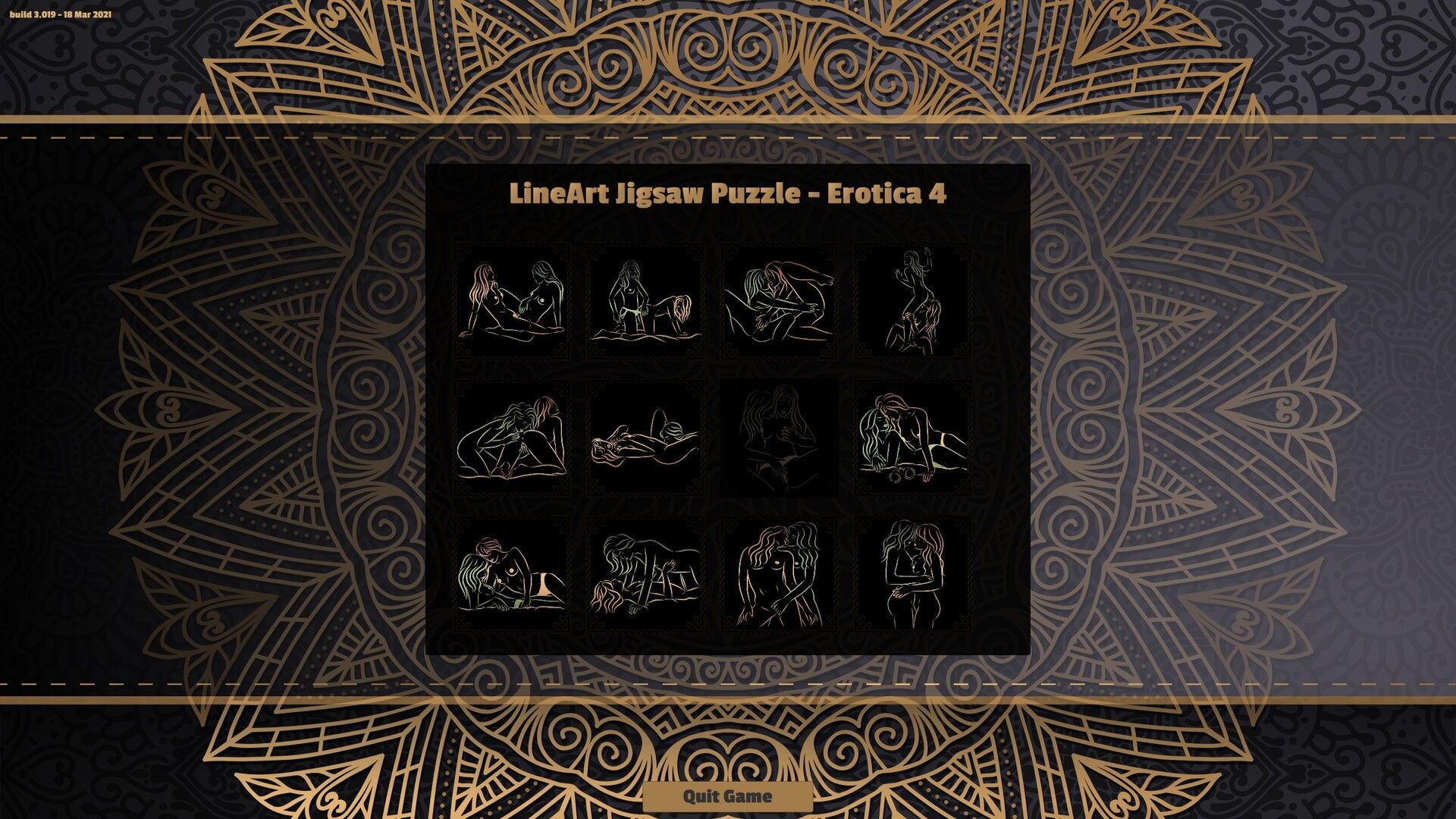 LineArt Jigsaw Puzzle - Erotica 4