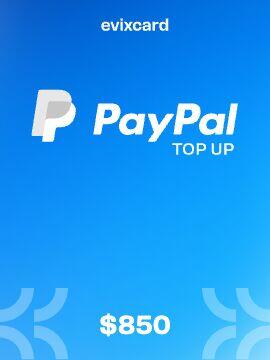 EvixCard PayPal Gift Card 850 USD by EvixCard CD Key