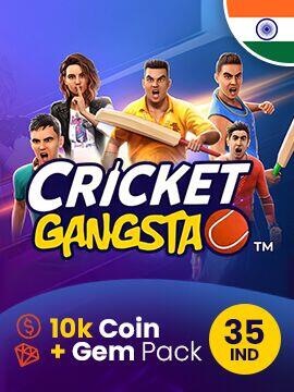 Cricket Gangsta Coin Pack 10,000 + Gem Pack 35 IND India Meplay CD Key
