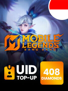 Mobile Legends 408 Diamonds ( 367 + 41 Bonus ) Indonesia Mobile Legends UID Top-Up