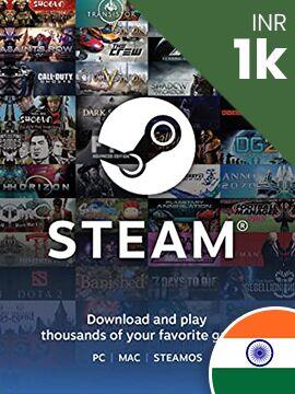 Steam Gift Card 1000 INR Steam CD Key