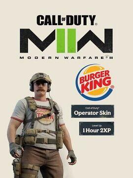 Call of Duty: Modern Warfare II - 1 Hour 2XP + Burger King Operator Skin Call of Duty CD Key