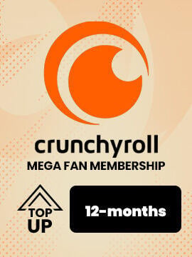 Crunchyroll Mega Fan Subscription 12 Months Crunchyroll Manual Top-Up