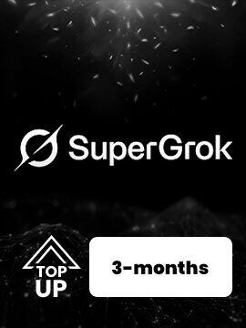 Grok SuperGrok 3 Months Grok.com UID Top-up