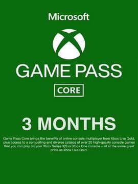 Xbox Game Pass Core Subscription Card 3 Months XBOX Live CD Key