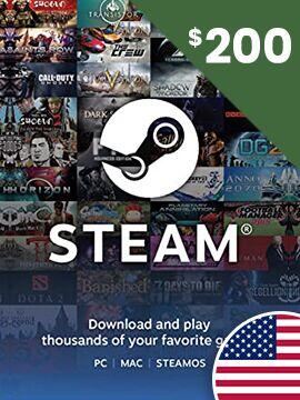 Steam Gift Card 200 USD Steam CD Key